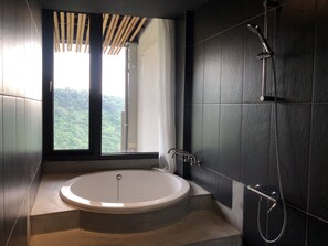 Phòng Gallery | Phòng tắm | Bồn tắm và buồng tắm vòi sen riêng, vòi sen phun mưa 