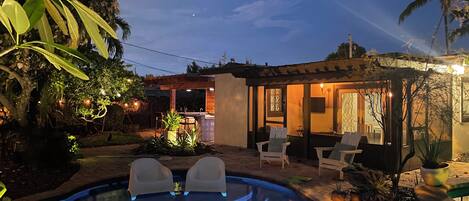 Outdoor pool, a heated pool