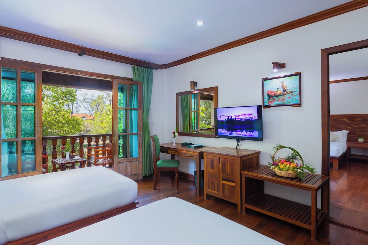 Deluxe Family Room River View | 2 slaapkamers, luxe beddengoed, pillowtop-bedden, een minibar