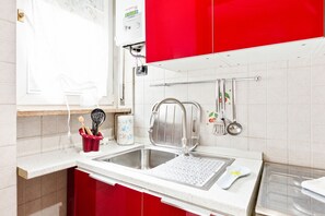 公寓, 1 間臥室, 非吸煙房 | 私人廚房 | 大型冰箱、微波爐、烤箱、爐台