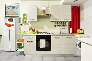 Departamento, 1 habitación, para no fumadores | Cocina privada | Refrigerador con congelador, microondas y parrilla de estufa