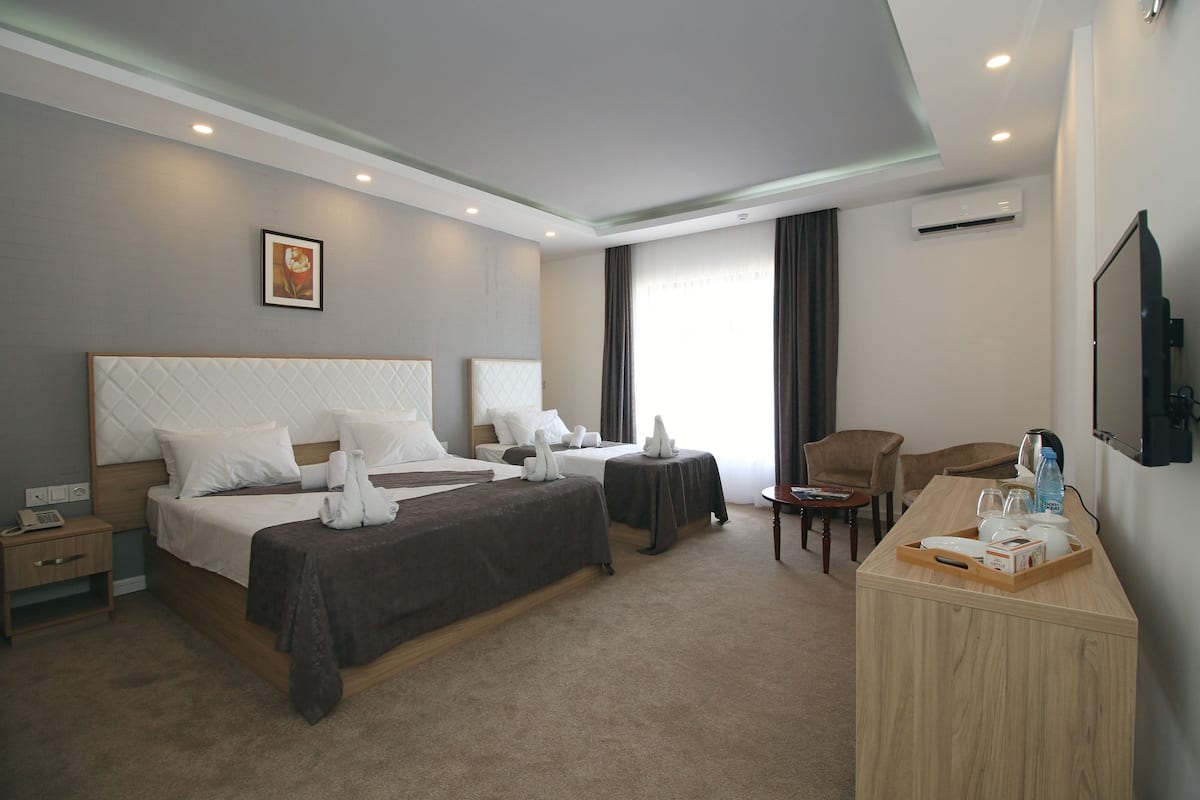 Triple Room | Minibar, in-room safe, desk, laptop workspace