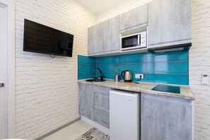 アパートメント | 専用キッチン | 冷蔵庫、電子レンジ、コンロ、電気ポット