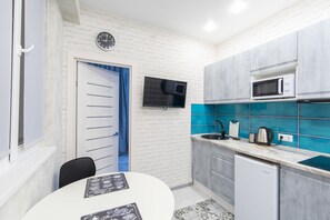 アパートメント | 専用キッチン | 冷蔵庫、電子レンジ、コンロ、電気ポット