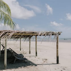 On the beach, beach bar