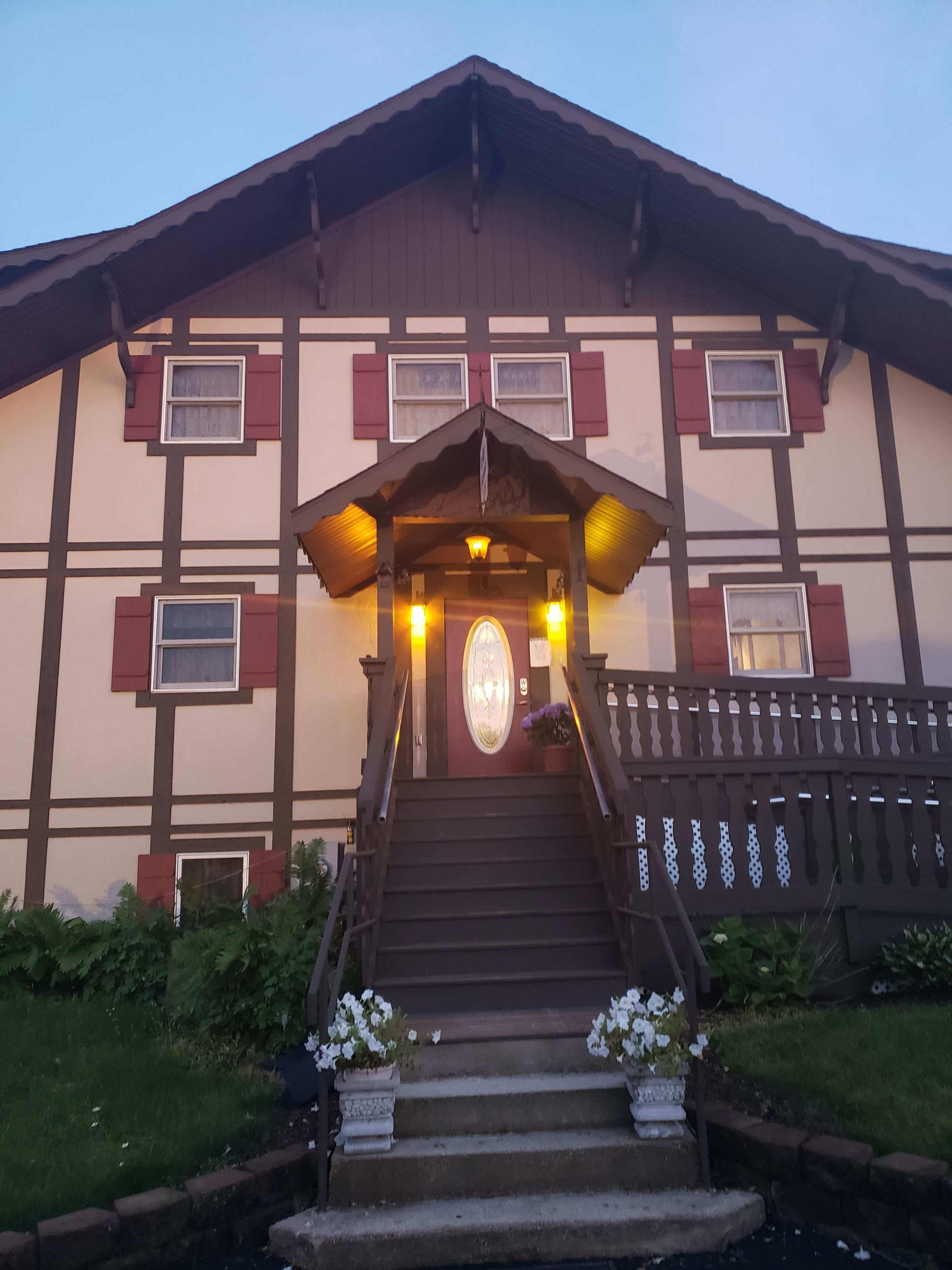 Front of property – evening/night