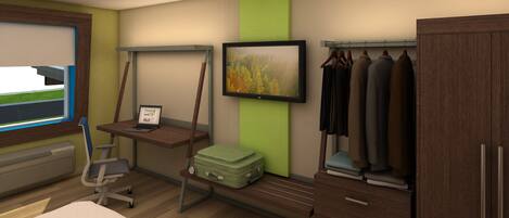 1 Schlafzimmer, Schreibtisch, Bettwäsche, Rollstuhlgeeignet