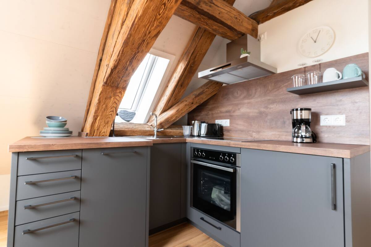 stovetop, dishwasher, espresso maker, electric kettle