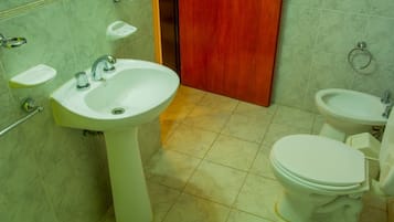 Shower, rainfall showerhead, hair dryer, bidet