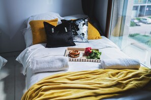 Exclusive-Apartment | 1 Schlafzimmer, Bügeleisen/Bügelbrett, kostenloses WLAN, Bettwäsche