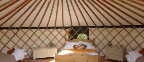Travel cot, bed sheets
