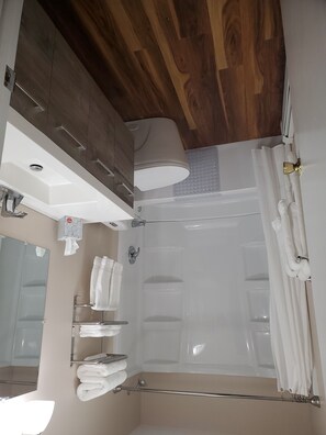 Hair dryer, towels, soap, toilet paper - "Bonfire's , Hot tub and Freighters " (Marine City)