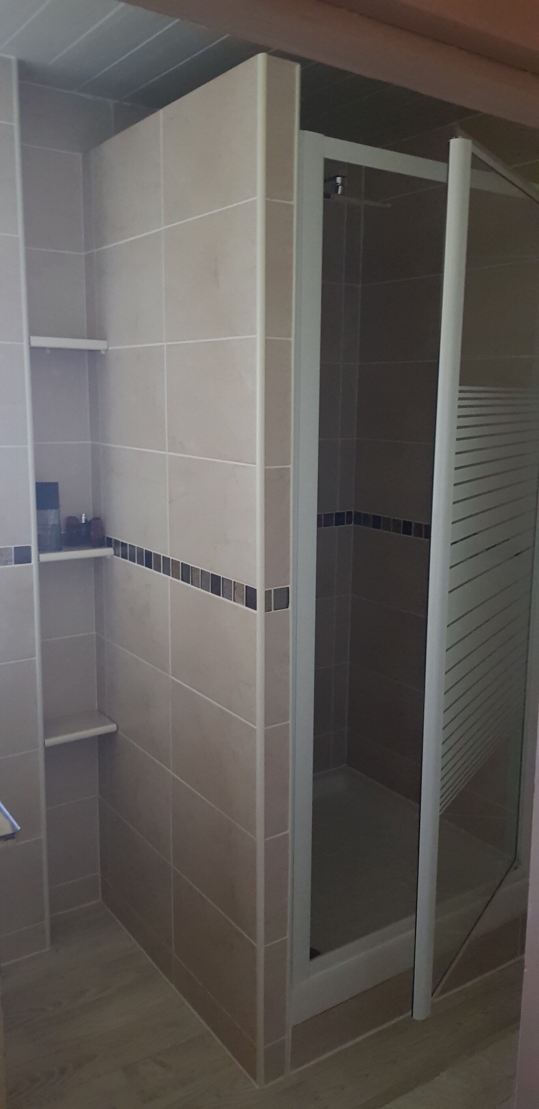 Shower, hair dryer