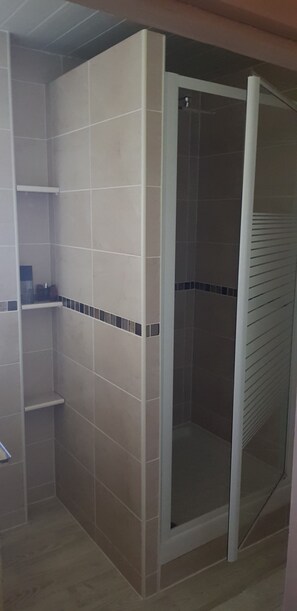 Shower, hair dryer