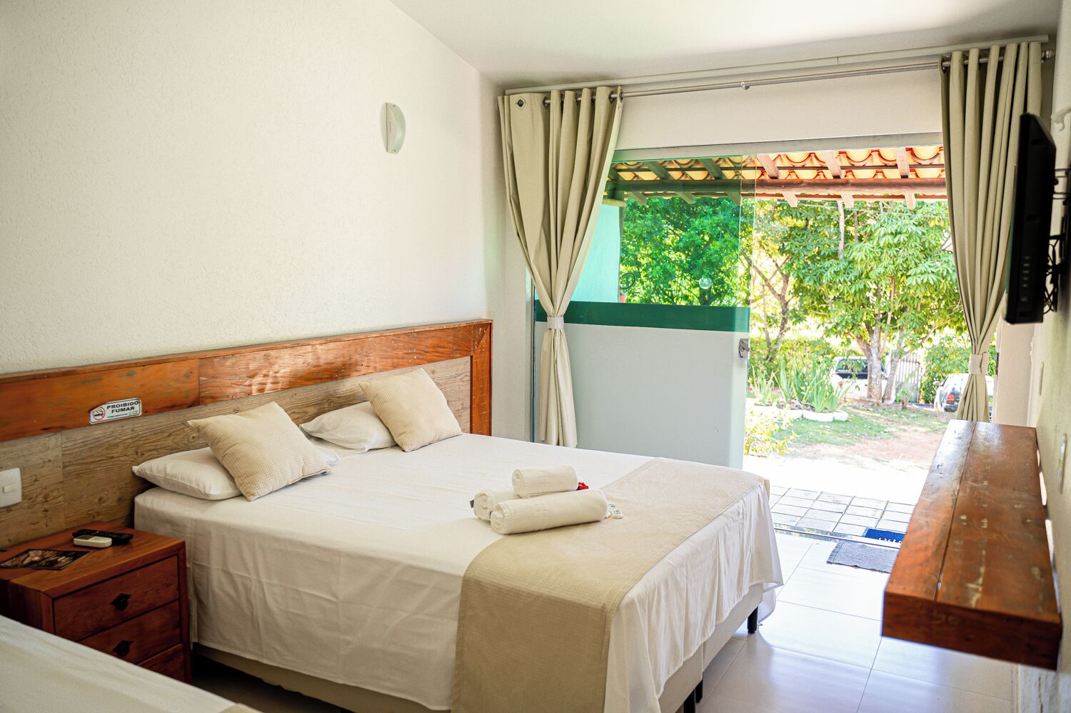 Dobbeltrom – familie, 1 soverom, ikke-røyk, hageutsikt | Sengetøy