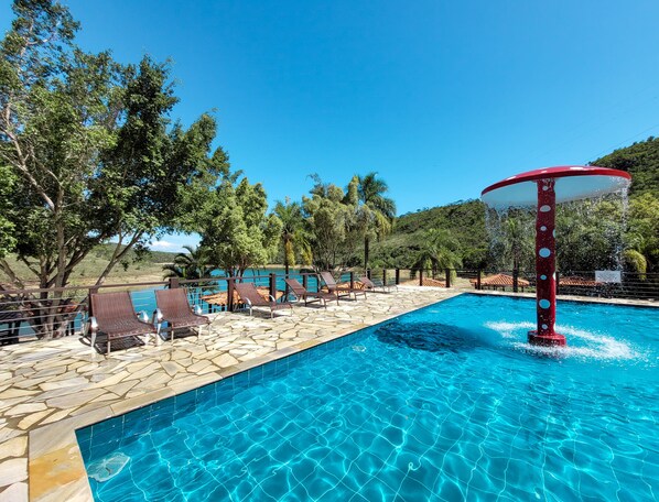 Indoor pool, 2 outdoor pools, open 5:00 PM to 8:00 PM, pool loungers