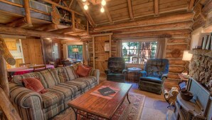 TV, fireplace - Zephyr Cabin (Zephyr Cove)
