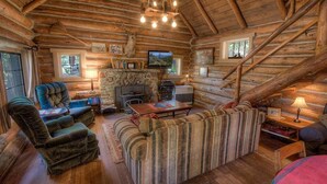 TV, fireplace - Zephyr Cabin (Zephyr Cove)