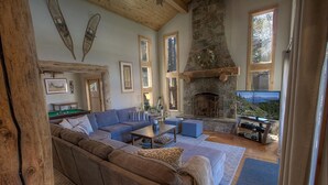 TV, fireplace - Tallac Sunset Spectacular (South Lake Tahoe)