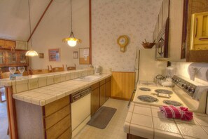 Microwave, stovetop, dishwasher, coffee/tea maker