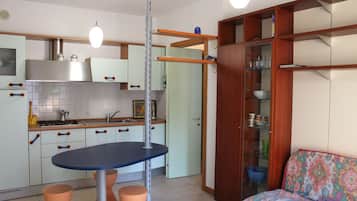 Kühlschrank, Mikrowelle, Herdplatte, Geschirrspüler