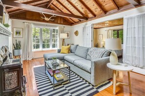 Télévision, cheminée, lecteur de DVD, chaßne hi-fi