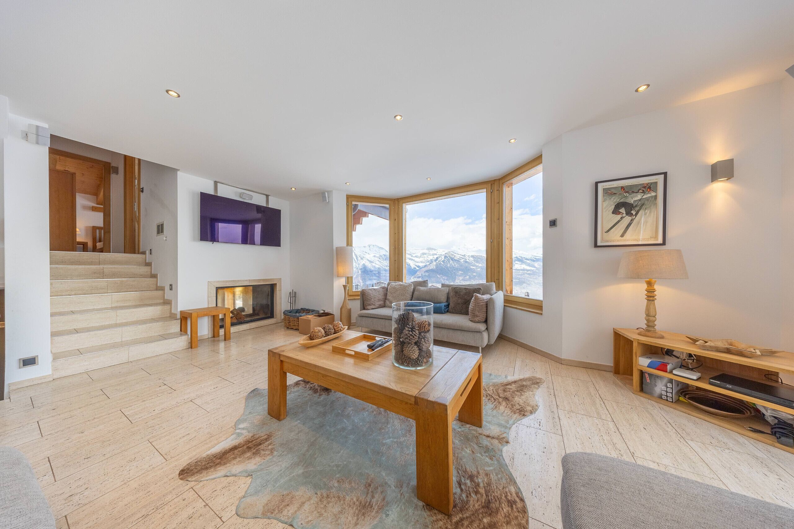 TV, fireplace, DVD player