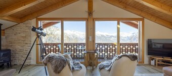 Chalet Nid Blanc wood burning hottub