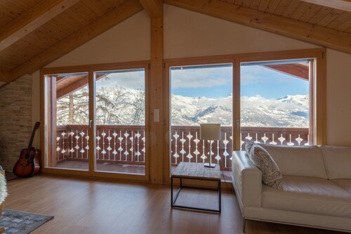 Chalet Nid Blanc wood burning hottub