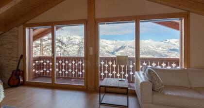 Chalet Nid Blanc wood burning hottub