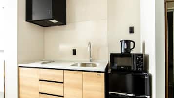 Fridge, microwave, freezer