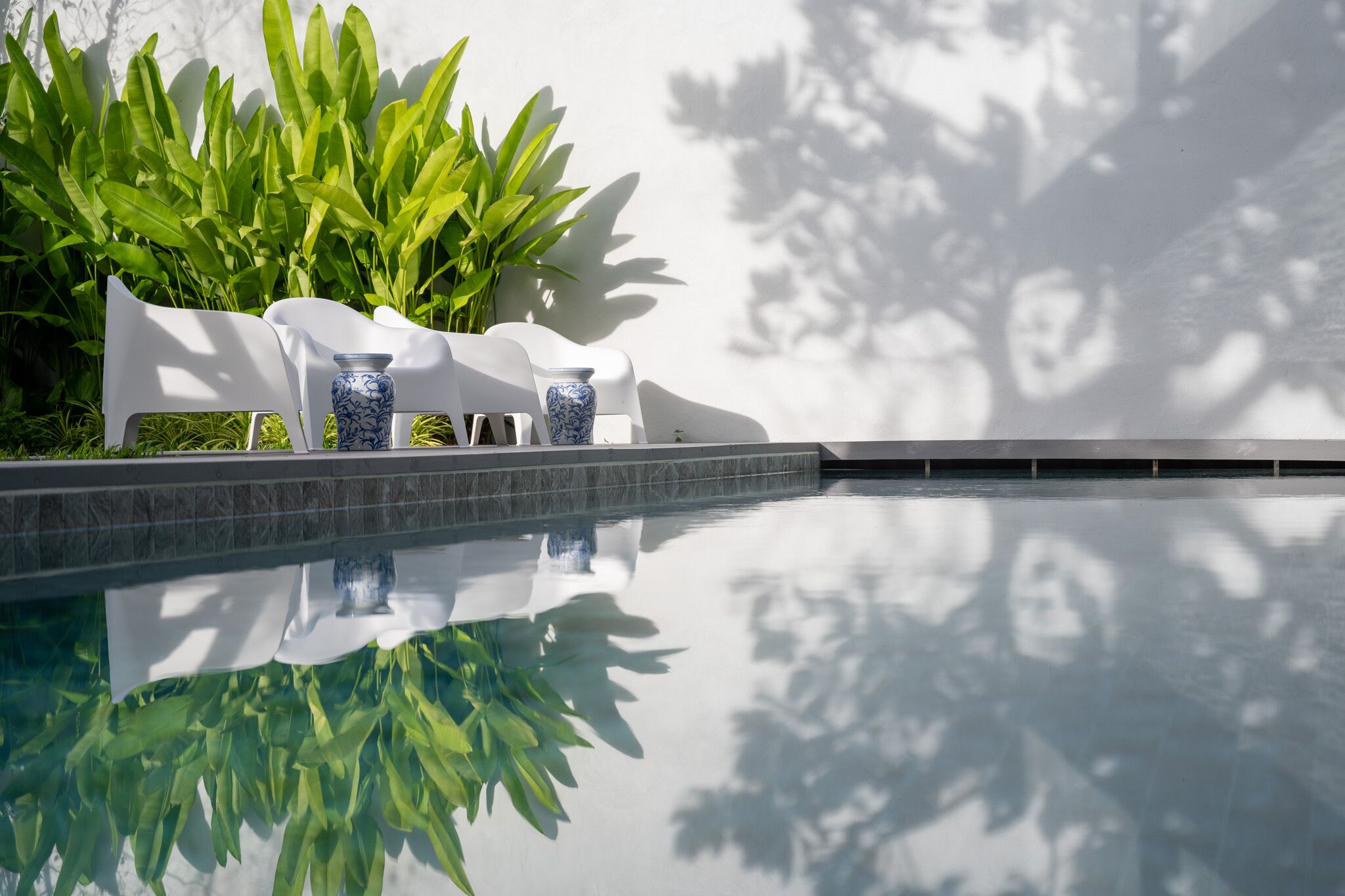 Indoor pool, outdoor pool, sun loungers