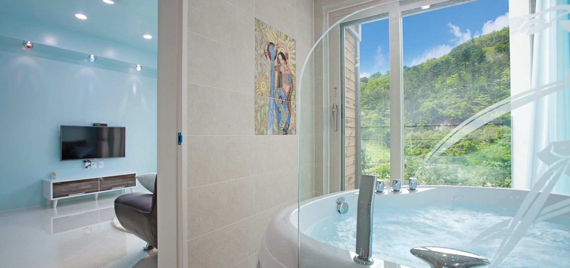 Dupleks (Haneul, SKY) | Kamar mandi | Pengering rambut, handuk, sabun, dan sampo