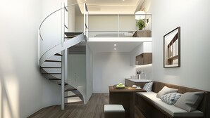 Apartemen Mewah, 1 kamar tidur | 1 kamar tidur, seprai premium, busa memori, dan brankas