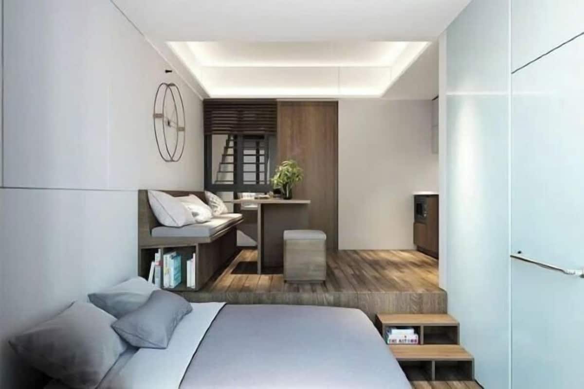 1 makuuhuone, ylelliset vuodevaatteet, memory foam -patjalliset sängyt