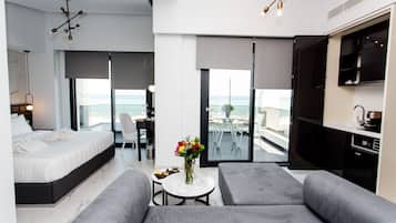 Hochwertige Bettwaren, Daunenbettdecken, kostenlose Minibar, Zimmersafe