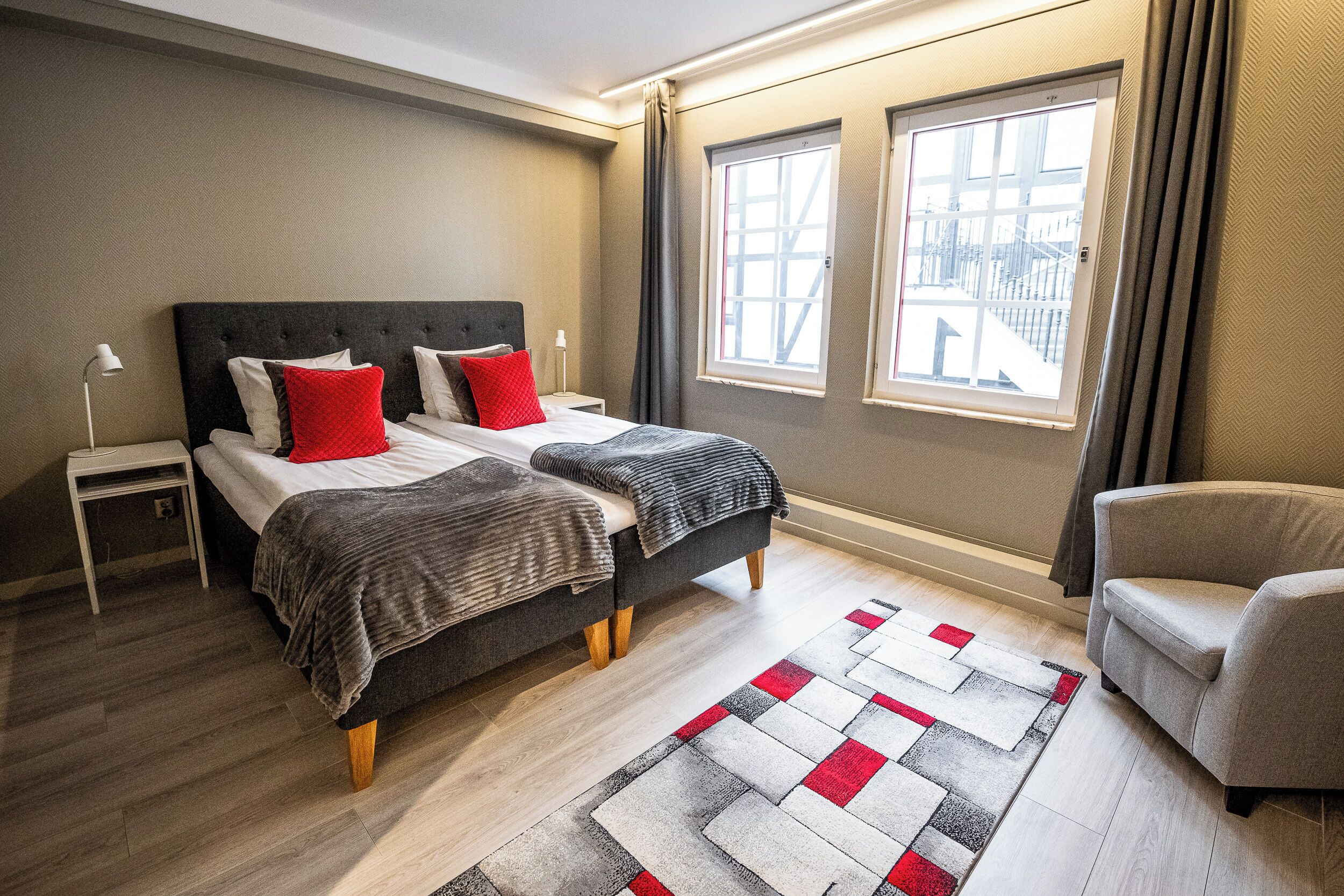 Doppelzimmer, Blick auf den Innenhof