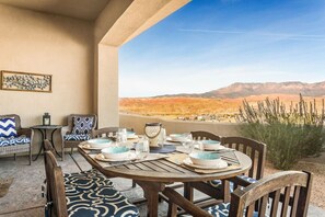 Outdoor dining - Hillside Hurricane Home - Open, Luxurious, wViews (Hurricane)