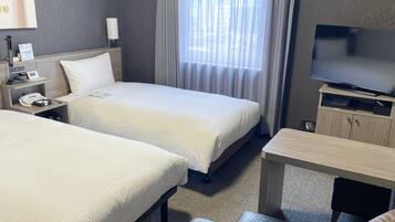 Desk, free WiFi, bed sheets