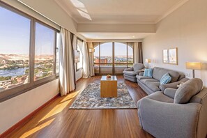 Panoramic Studio Suite | Living area | LED TV - Basma Executive Club (Aswan)