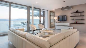 Villa, Private Pool | Living room | Flat-screen TV, ping pong