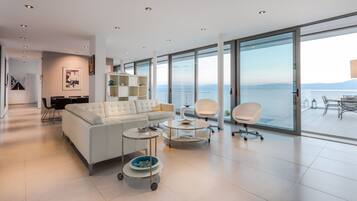 Villa, Private Pool | Living room | Flat-screen TV, ping pong