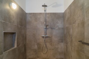 Hair dryer, towels, toilet paper