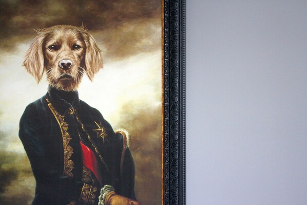 A portrait of a person in a formal military uniform with intricate gold embroidery and a red sash. - The Hayden Pub & Rooms (London)
