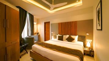 Minibar, blackout curtains, soundproofing, iron/ironing board