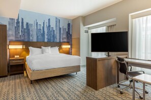 Ropa de cama hipoalergénica, caja fuerte, escritorio