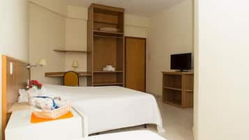 Quarto casal luxo | Frigobar, Wi-Fi de cortesia