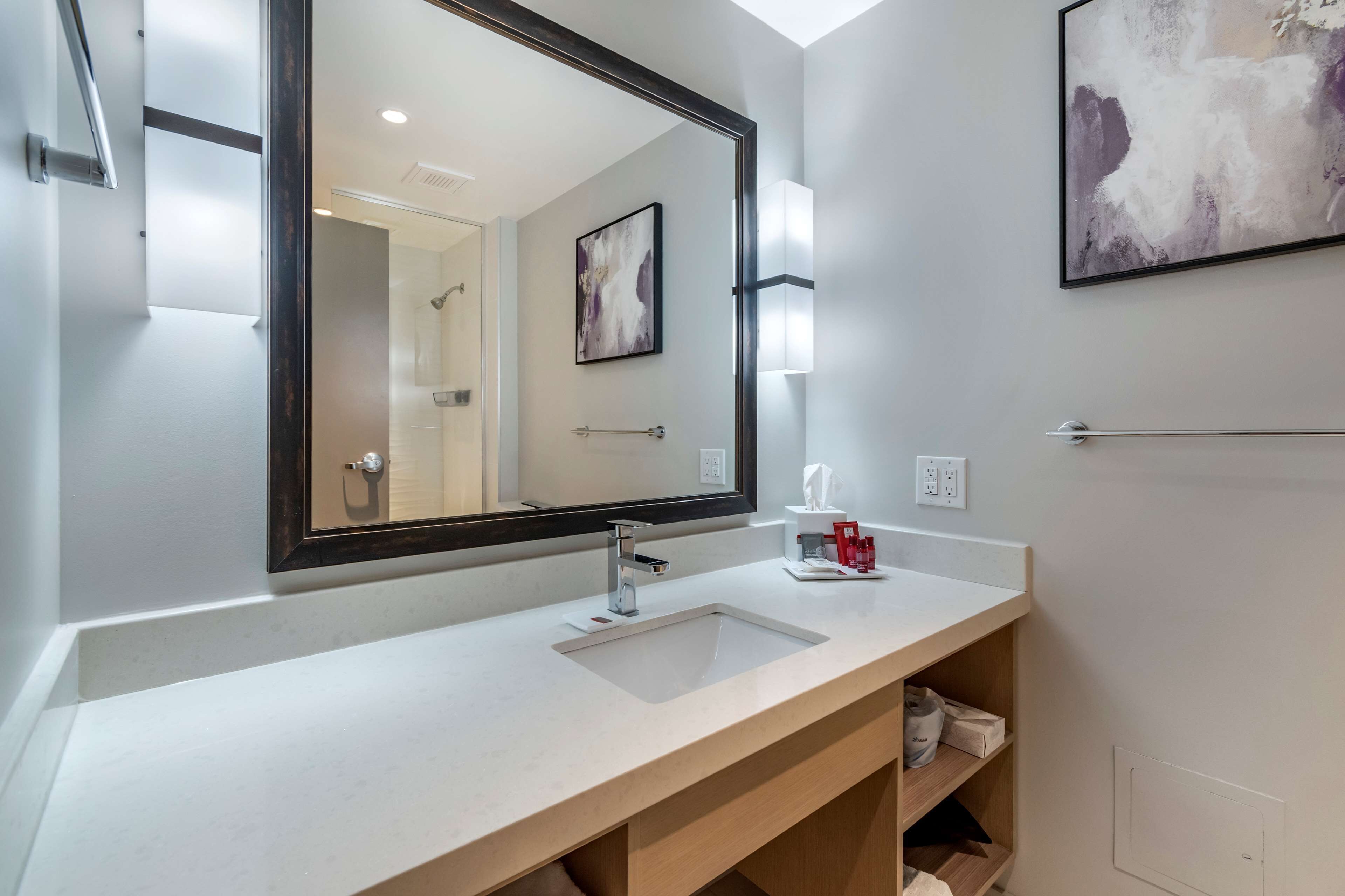 free toiletries, hair dryer, towels