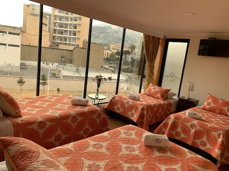 Standard Quadruple Room, Multiple Beds | 1 bedroom, desk, laptop workspace, free WiFi