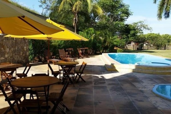 2 outdoor pools, sun loungers